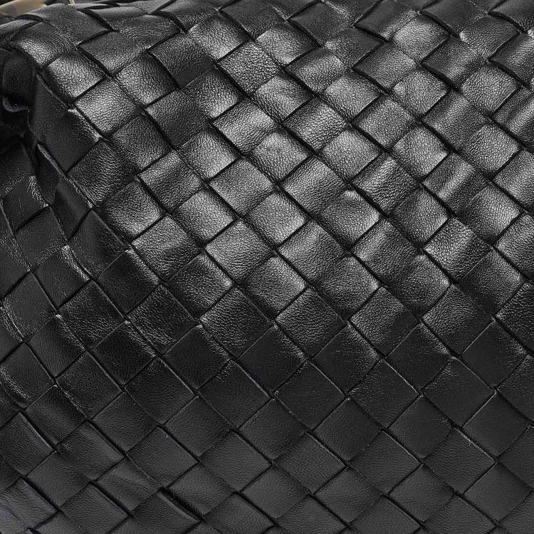 Pre Owned Bottega Veneta Black Intrecciato Leather Classic Jodie Hobo