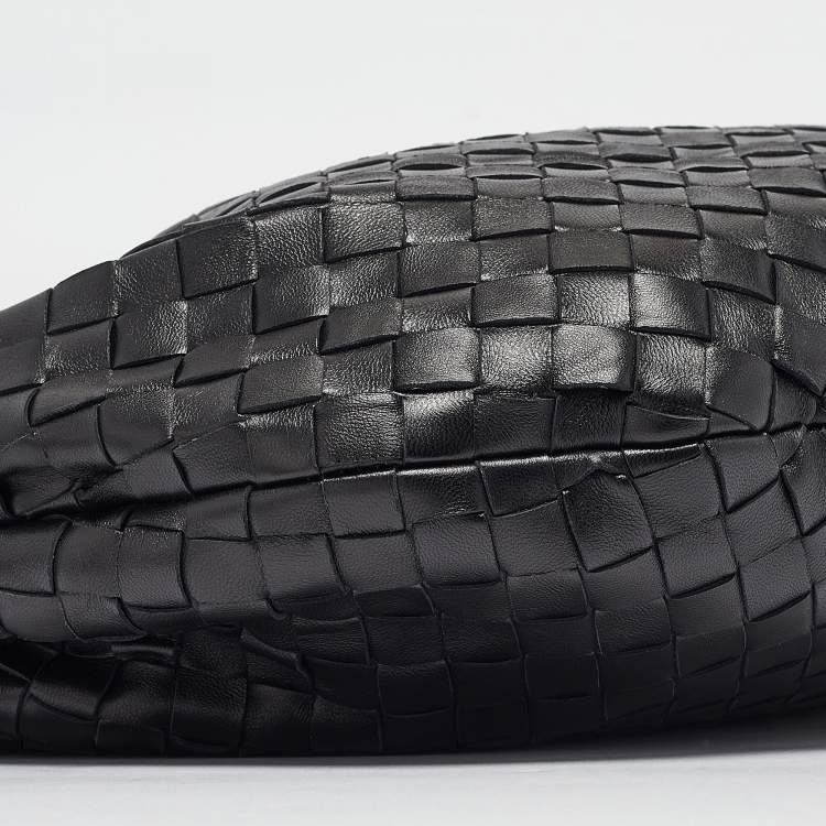 Pre Owned Bottega Veneta Black Intrecciato Leather Classic Jodie Hobo