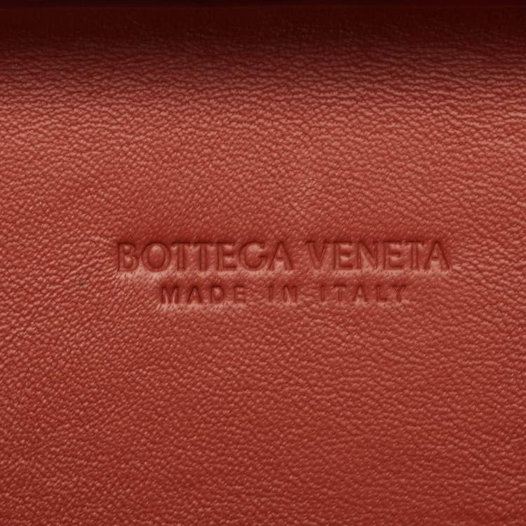 Pre Owned Bottega Veneta Metallic Brown Intrecciato Leather Knot Clutch