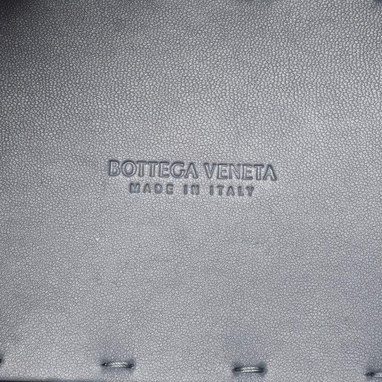 Pre Owned Bottega Veneta Grey Intrecciato Leather Mini Cabat Tote