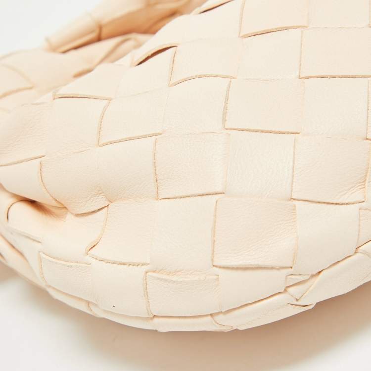 Pre Owned Bottega Veneta Peach Intrecciato Leather Candy Jodie Bag