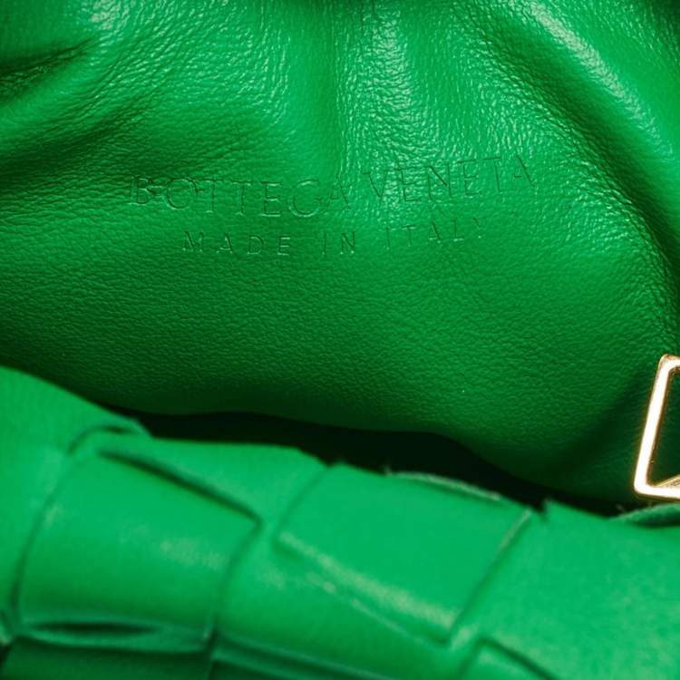 Pre Owned Bottega Veneta Green Intrecciato Leather Mini Jodie Hobo