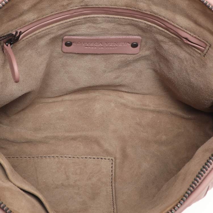 Pre Owned Bottega Veneta Beige Intrecciato Leather Nodini Shoulder Bag