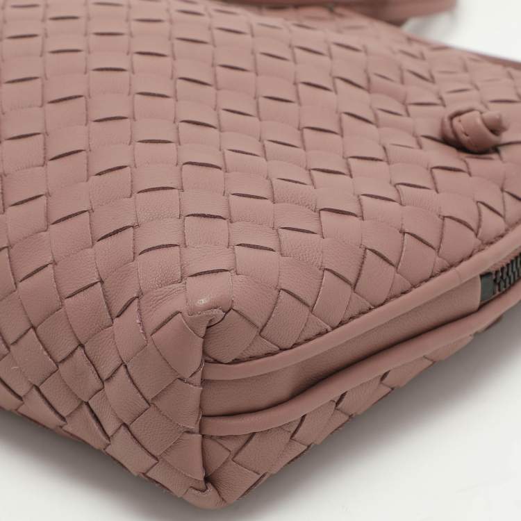 Pre Owned Bottega Veneta Beige Intrecciato Leather Nodini Shoulder Bag