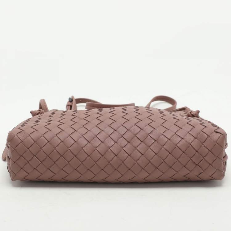 Pre Owned Bottega Veneta Beige Intrecciato Leather Nodini Shoulder Bag