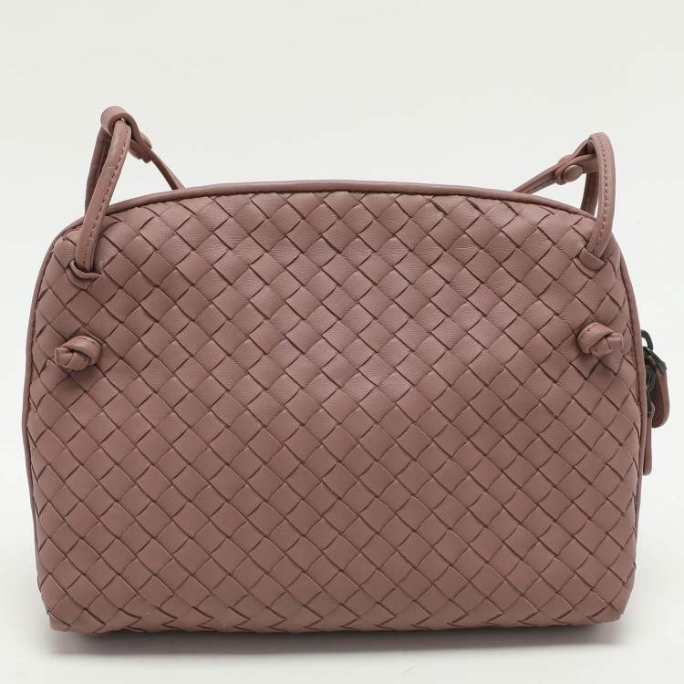 Pre Owned Bottega Veneta Beige Intrecciato Leather Nodini Shoulder Bag