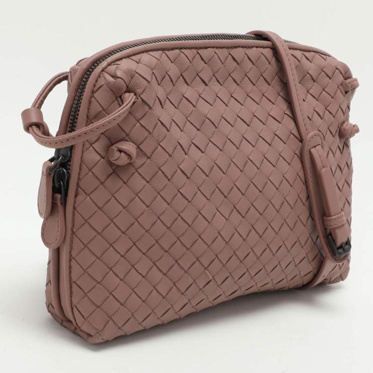 Pre Owned Bottega Veneta Beige Intrecciato Leather Nodini Shoulder Bag