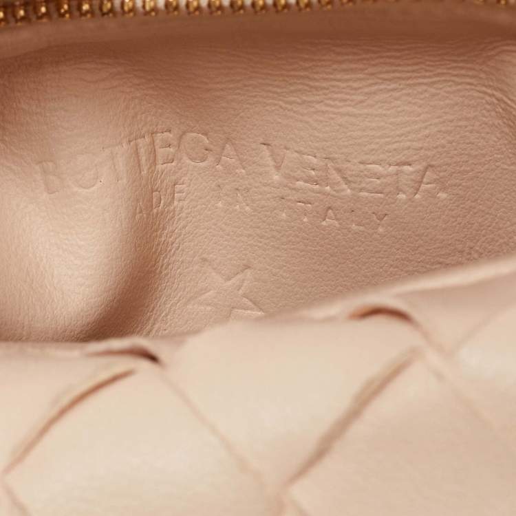 Pre Owned Bottega Veneta Light Beige Intrecciato Leather Candy Jodie Bag