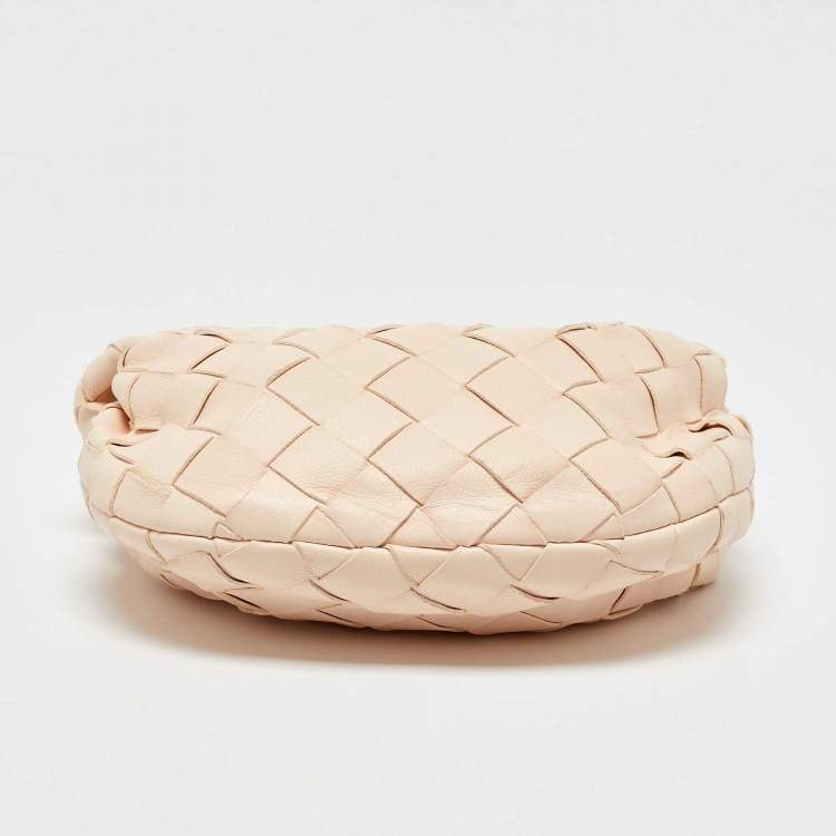 Pre Owned Bottega Veneta Light Beige Intrecciato Leather Candy Jodie Bag