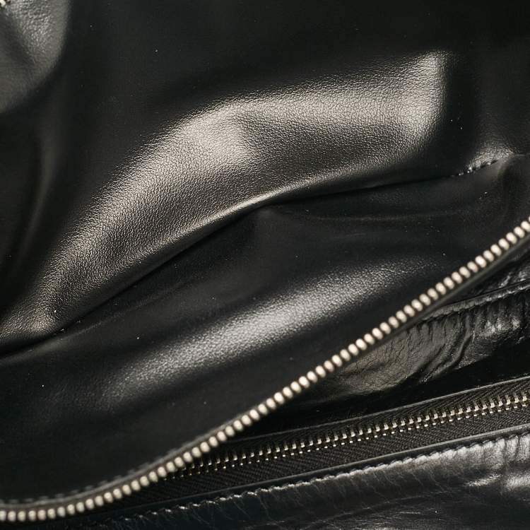 Pre Owned Bottega Veneta Black Padded Leather Bifold Clutch