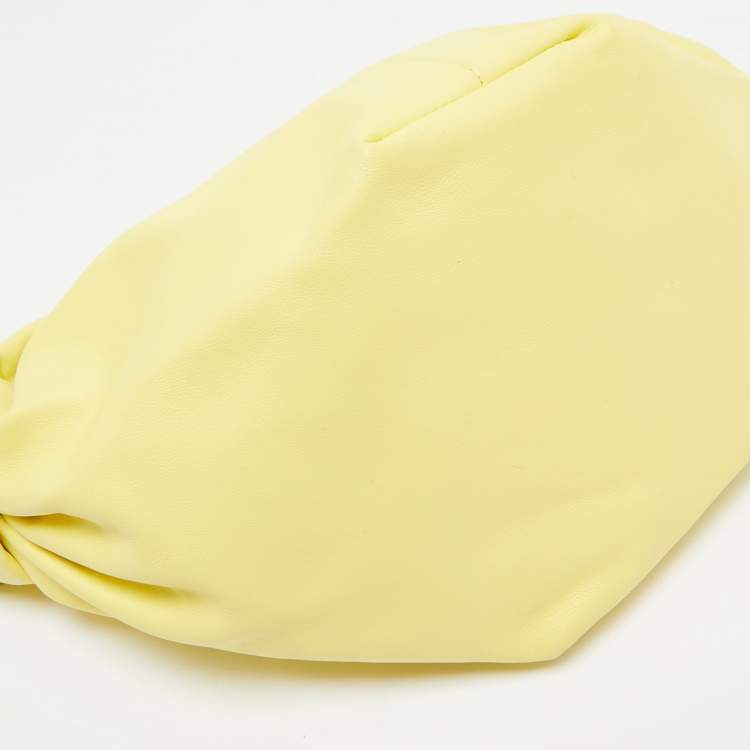 Pre Owned Bottega Veneta Yellow Leather Mini Double Knot Bag