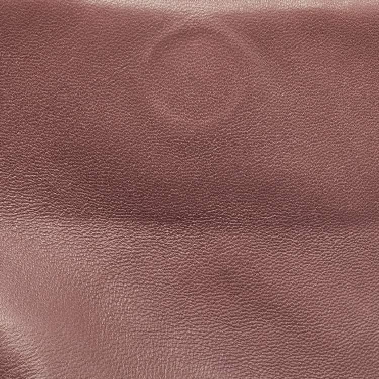 Pre Owned Bottega Veneta Purple Intrecciato Leather Flap Clutch