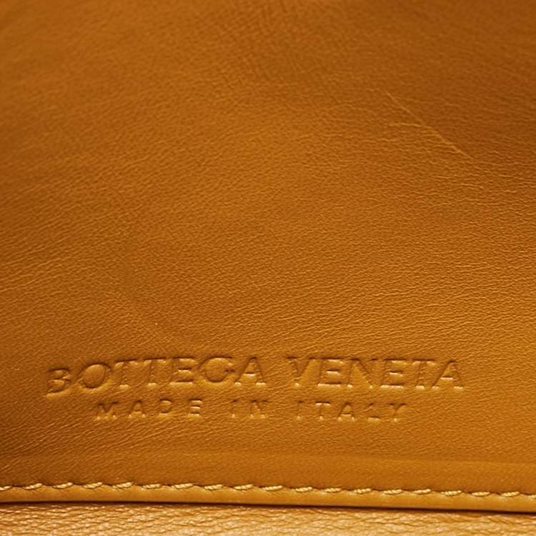Pre Owned Bottega Veneta Orange Leather Mount Envelope Bag