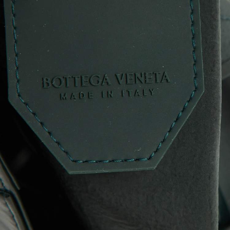 Pre Owned Bottega Veneta Dark Green Leather Cassette Belt Bag