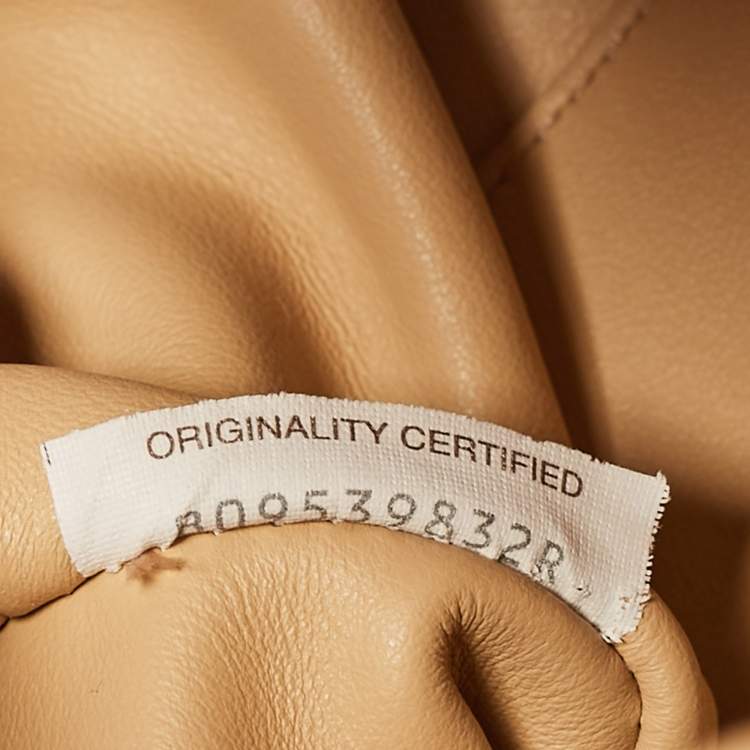 Pre Owned Bottega Veneta Beige Leather Beak Shoulder Bag