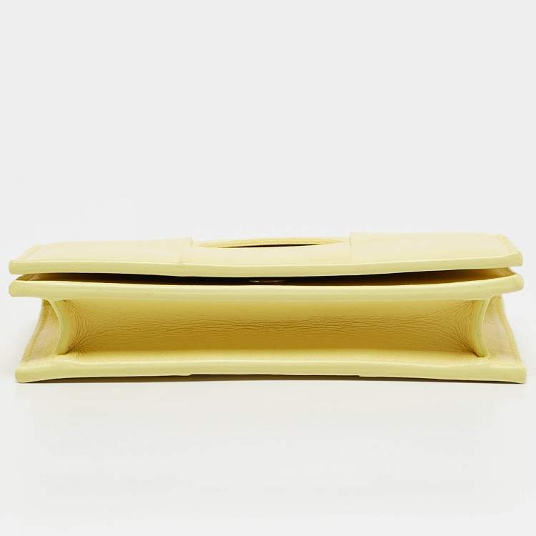 Pre Owned Bottega Veneta Yellow Intrecciato Leather Cassette Card Case