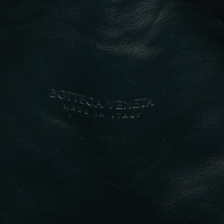 Pre Owned Bottega Veneta Dark Green Intrecciato Leather Small Jodie Hobo