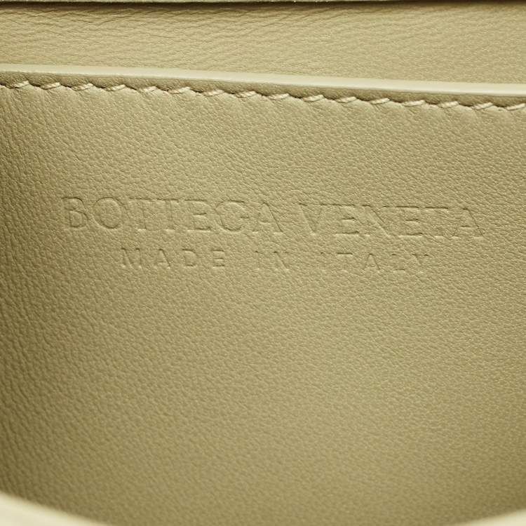 Pre Owned Bottega Veneta Travertine Leather Mini Desiree Crossbody Bag