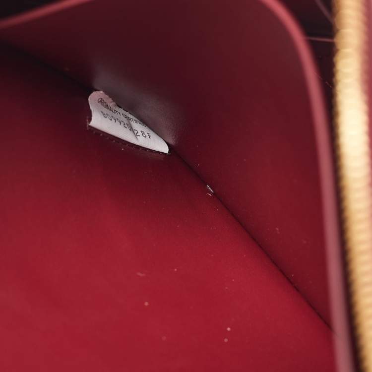 Pre Owned Bottega Veneta Burgundy Intreccio Leather Cassette Flat Pouch