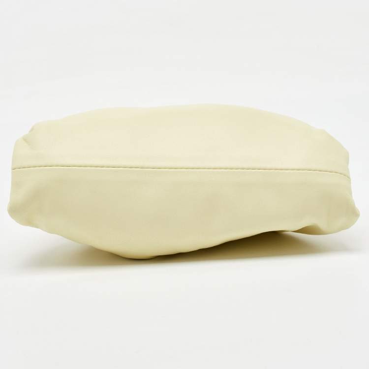 Pre Owned Bottega Veneta Light Yellow Leather Mini The Pouch Bag