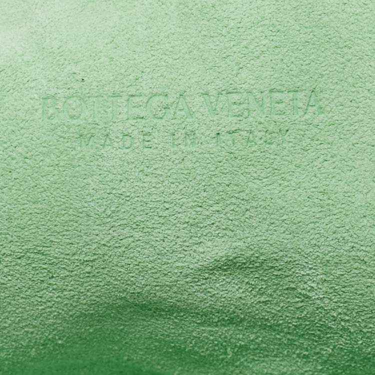 Pre Owned Bottega Veneta Green Suede Small Turn Pouch