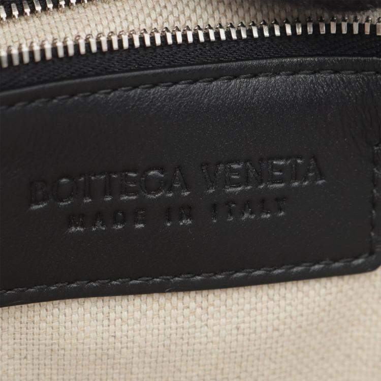 Pre Owned Bottega Veneta Swing Black Intrecciato Leather Shoulder Bag