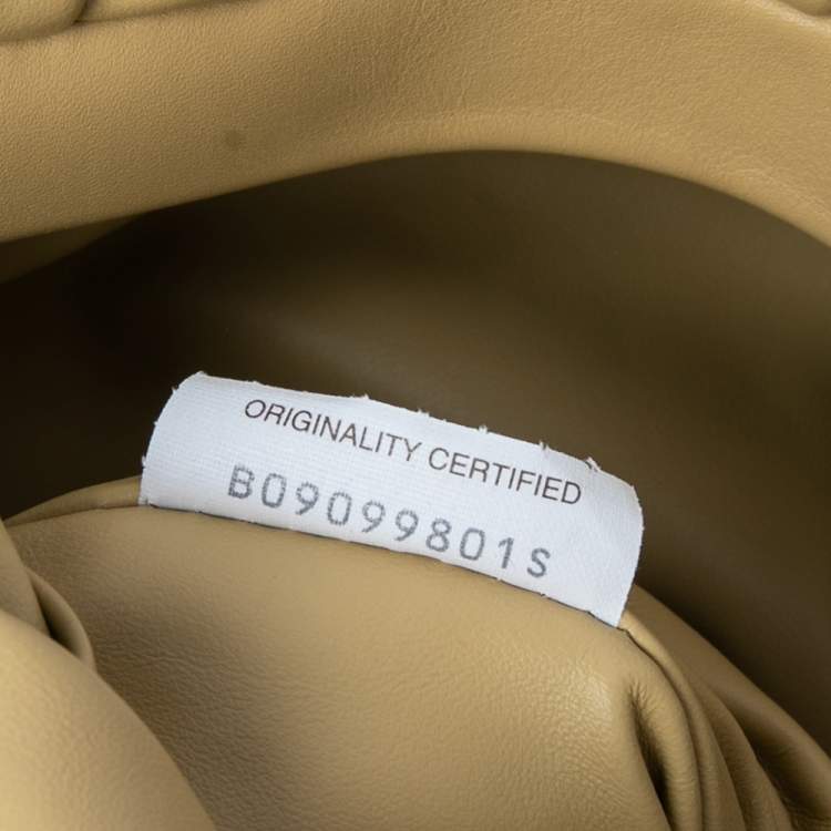 Pre Owned Bottega Veneta Beige Leather Fringe Pouch Hobo