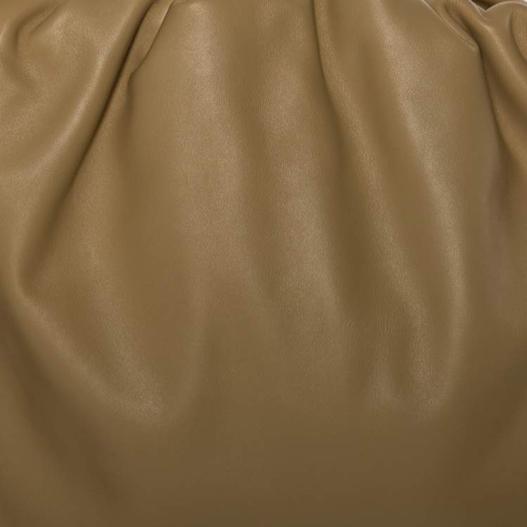 Pre Owned Bottega Veneta Beige Leather Fringe Pouch Hobo