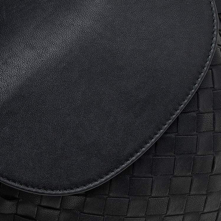 مملوكة مسبقًا Bottega Veneta Black Intrecciato Leather Belt Bag