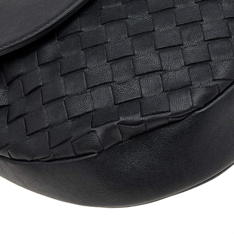 مملوكة مسبقًا Bottega Veneta Black Intrecciato Leather Belt Bag