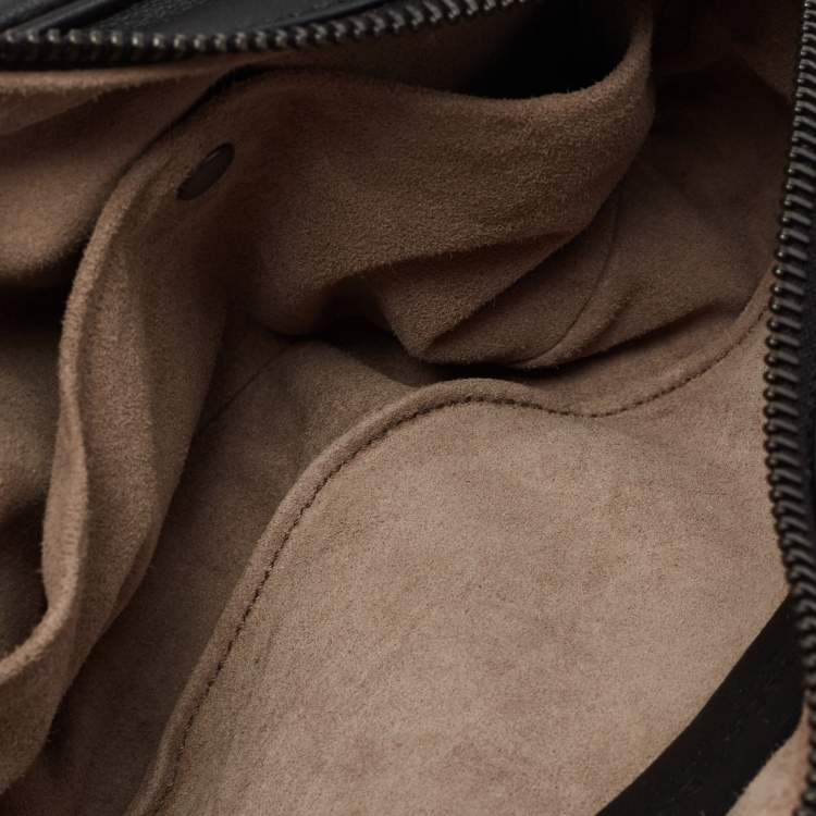 مملوكة مسبقًا Bottega Veneta Black Intrecciato Leather Belt Bag