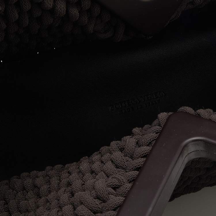Pre Owned Bottega Veneta Dark Brown Intrecciato Macrame Point Shoulder Bag