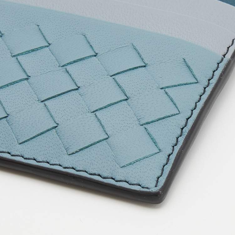 Pre Owned Bottega Veneta Multicolor Intrecciato Leather Card Holder