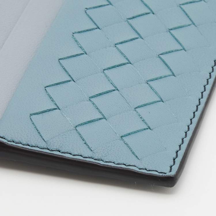 Pre Owned Bottega Veneta Multicolor Intrecciato Leather Card Holder