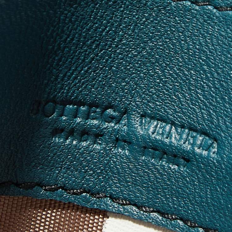 Pre Owned Bottega Veneta Multicolor Intrecciato Leather Card Holder