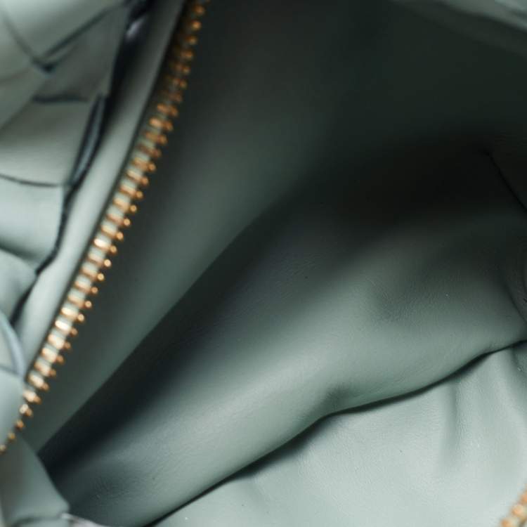 Pre Owned Bottega Veneta New Sauge Intrecciato Leather Mini Jodie Hobo