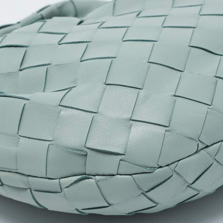 Pre Owned Bottega Veneta New Sauge Intrecciato Leather Mini Jodie Hobo