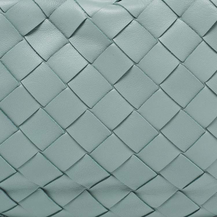 Pre Owned Bottega Veneta New Sauge Intrecciato Leather Mini Jodie Hobo