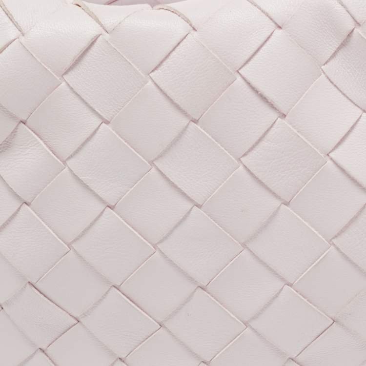 Pre Owned Bottega Veneta Blush Pink Intrecciato Leather Mini Jodie Hobo