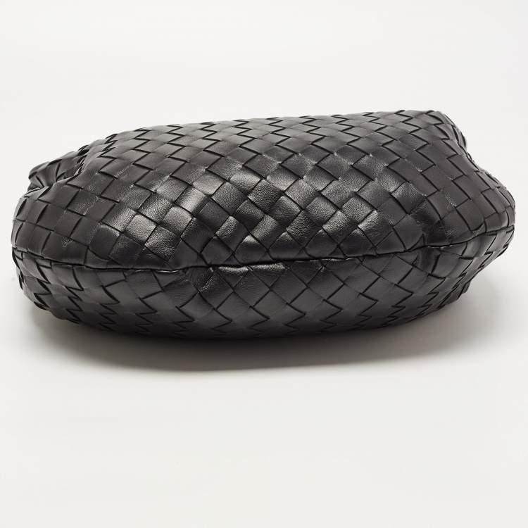 Pre Owned Bottega Veneta Black Leather Teen Jodie Hobo