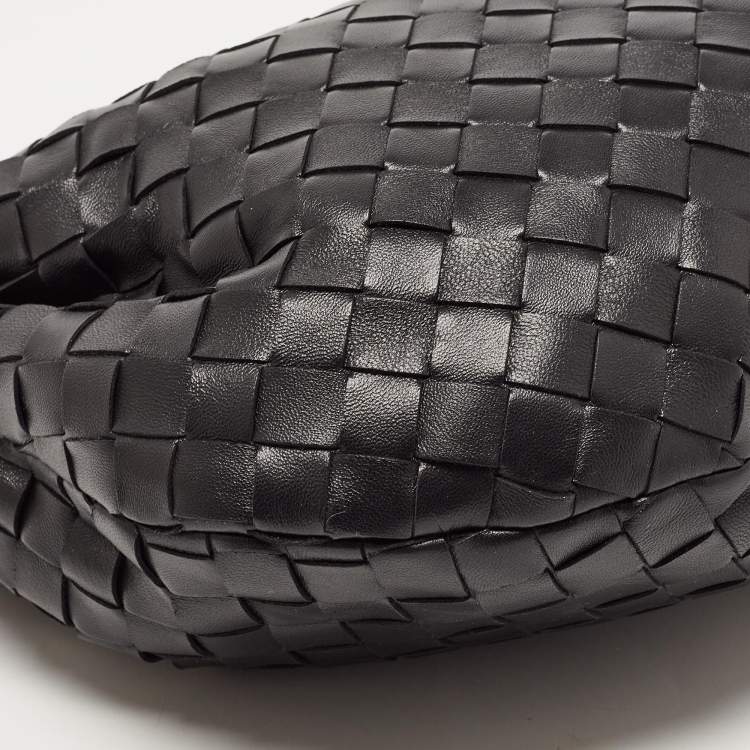 Pre Owned Bottega Veneta Black Leather Teen Jodie Hobo