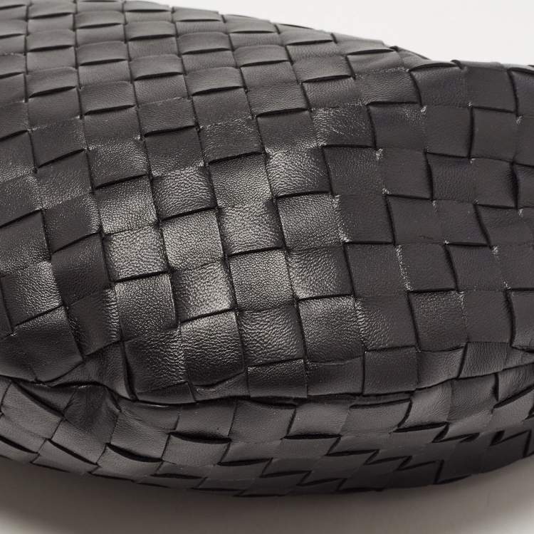 Pre Owned Bottega Veneta Black Leather Teen Jodie Hobo
