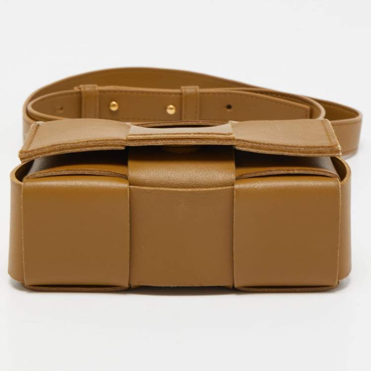 مملوكة مسبقًا Bottega Veneta Olive Green Intrecciato Leather Mini Candy Cassette Crossbody Bag