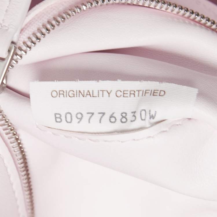 Pre Owned Bottega Veneta Light Pink Intrecciato Leather Cassette Shoulder Bag