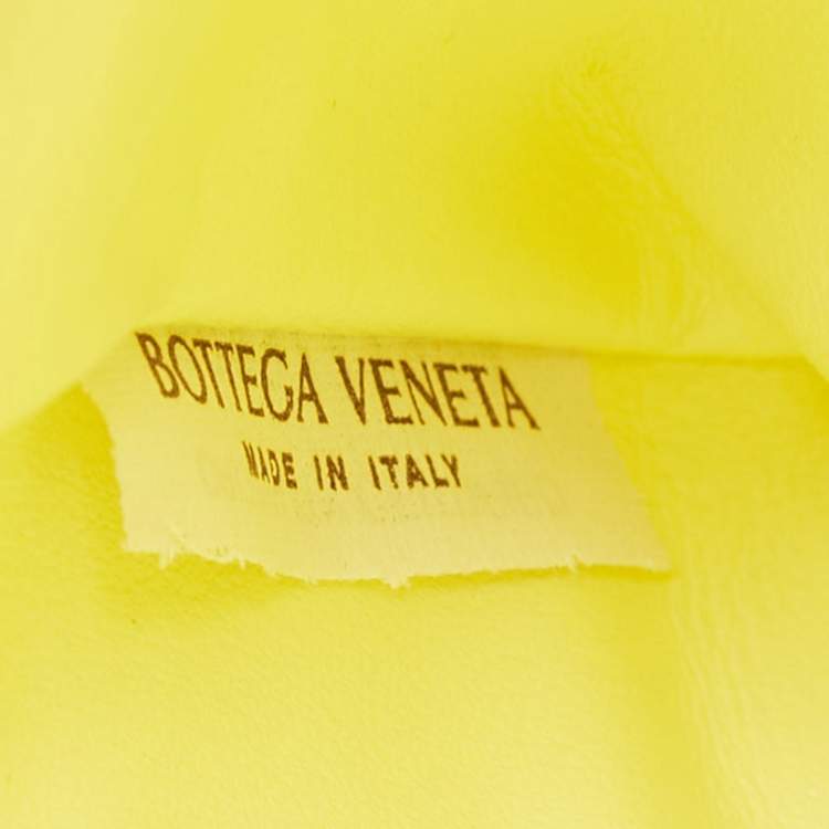 Pre Owned Bottega Veneta Neon Intrecciato Leather Zip Pouch