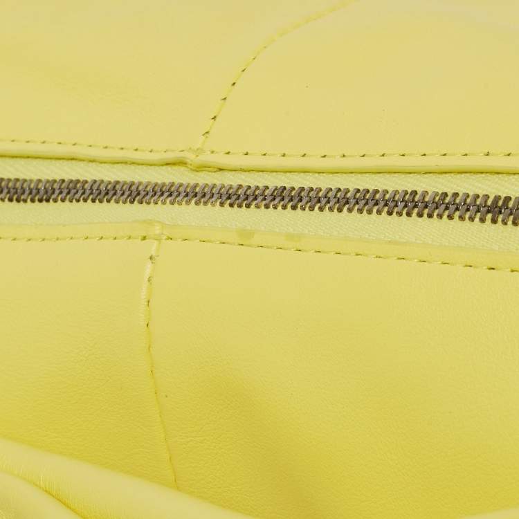 Pre Owned Bottega Veneta Yellow Leather Double Knot Bag