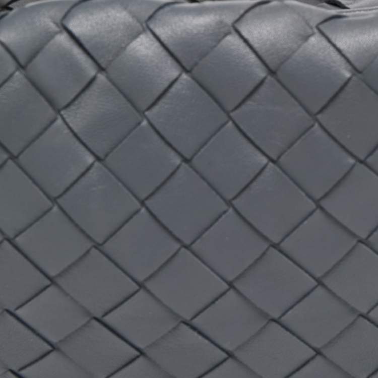 Pre Owned Bottega Veneta Grey Intrecciato Leather Mini Jodie Hobo