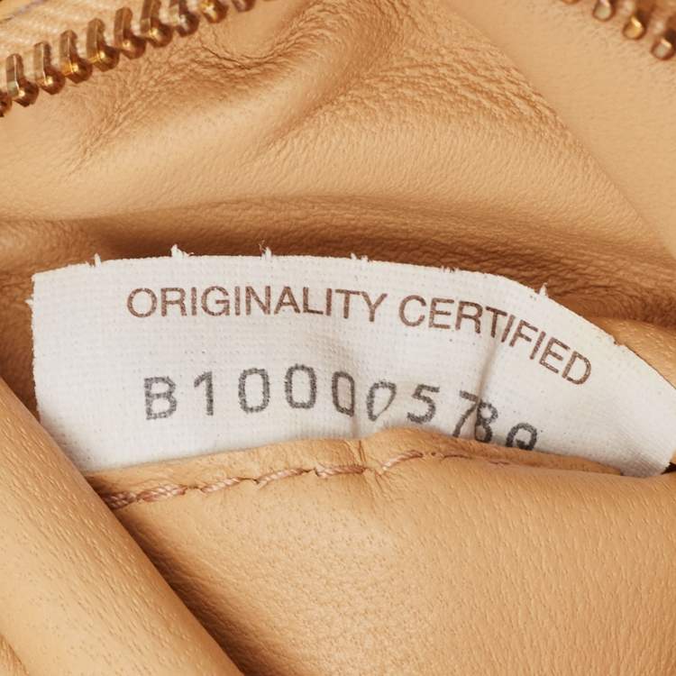 Pre Owned Bottega Veneta Beige Padded Leather Cassette Shoulder Bag