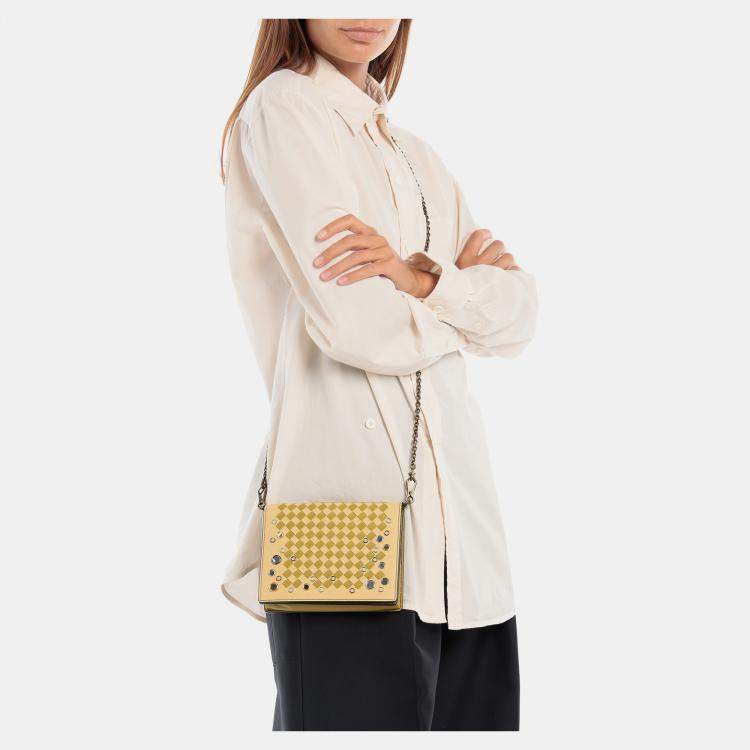 Pre Owned Bottega Veneta Yellow/Green Leather Crossbody Bag