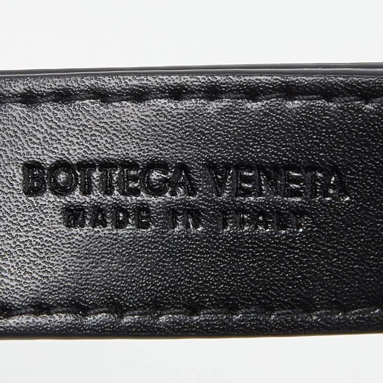 Pre Owned Bottega Veneta Black Intrecciato Leather Mini Cassette Belt Bag